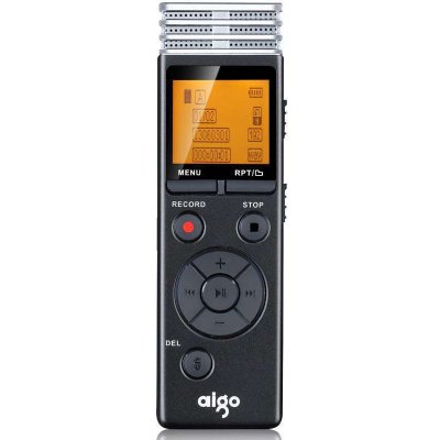 爱国者（aigo）R5503录音笔（黑色）（8G）连续录音72小时，避免录音中断电的尴尬，DSP智能降噪，清晰还原现场！
