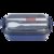阿司倍鹭（ASVEL）塑料饭盒微波炉加热带饭盒水果盒 分格午餐盒便当盒分隔带筷勺 单层580ML（白/粉/蓝）(蓝色)