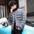 森雷司棉衣男士2018新款冬季加绒加厚棉袄青少年韩版修身短款外套男冬装(灰色 XL)