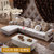 拉斐曼尼 FS028 欧式布艺沙发 欧式简约小户型沙发客厅 实木沙发组合(B款 3+右贵妃)