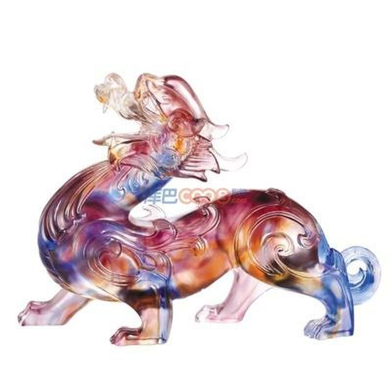【今上珠宝时尚饰品彩色图片】阿梵尼 古法琉璃摆件 礼品对天禄貔貅