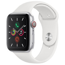 Apple Watch Series5智能手表GPS+蜂窝网络款(44毫米银色铝金属表壳搭配白色运动型表带 MWWC2CH/A)