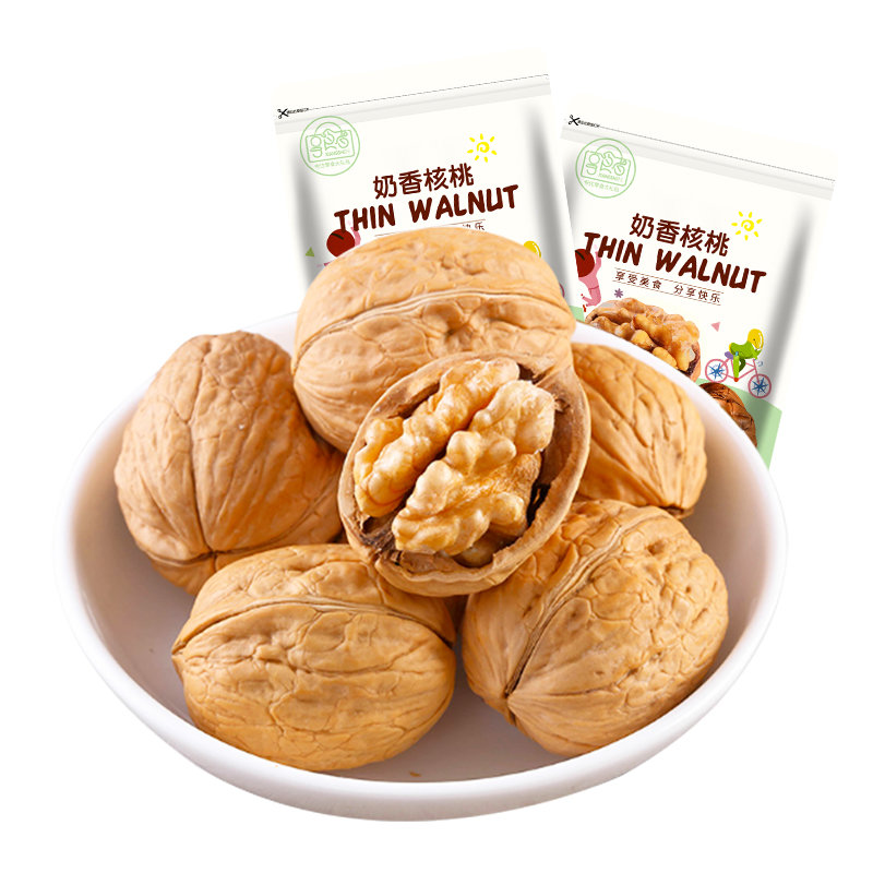 top热卖享食者坚果炒货奶香核桃108g3袋超划算坚果零食买三送二3袋