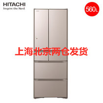 日立(HITACHI) 560升多门风冷变频冰箱水晶玻璃黑科技真空休眠保鲜R-G590G1C(水晶雅金) 日本原装进口