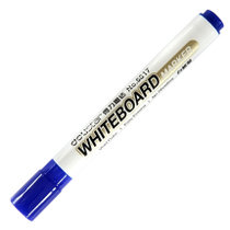 得力（deli）单头白板笔单支装 易擦拭水性多用白板写字笔展示板笔6817(蓝)