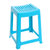 茶花 凳子 塑料加厚 条纹高凳 欧式时尚凳 学习桌 凳子 承重 防滑设计(蓝色)