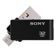索尼（Sony） u盘32g手机u盘 USM32SA2 OTG双插头手机电脑两用32gu盘