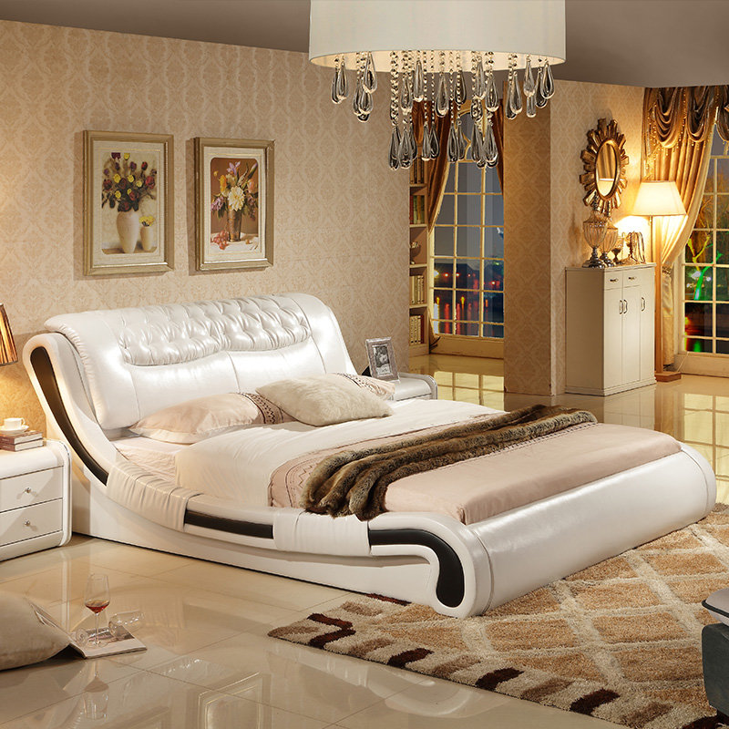 8米品牌家具(白 单床 床垫 送到家包安装)