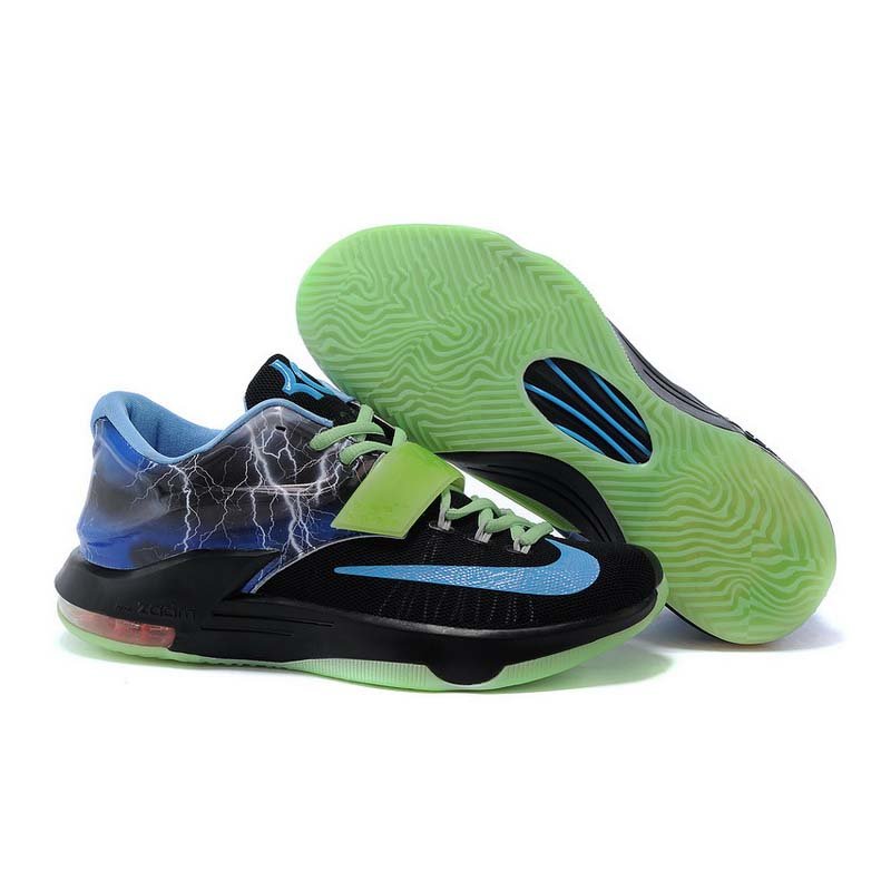 耐克/nike 杜蘭特7代 nike kd7 sj耐克籃球鞋全明星戰靴(閃電藍黑綠蘭