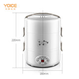 优益（Yoice）电热饭盒 电子饭盒 智能预约定时三层保温蒸煮加热饭器2升 大容量 Y-DFH12 智能高性价比-2L(白色)