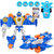 变形汽车飞机机器人玩具带发射器车模型手办拼装套装儿童男孩玩具(333-18)