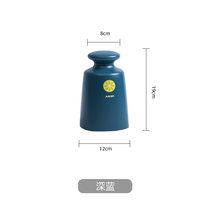 日本AKAW爱家屋手动榨汁机榨柠檬挤压橙汁神器家用榨水果汁压汁器(深蓝色)