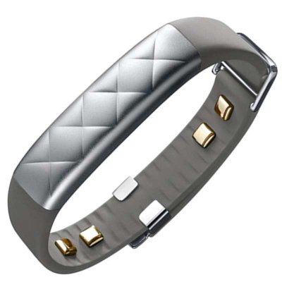 【送专用充电器】卓棒（Jawbone）UP3 新款蓝牙智能健康运动心率手环(银色)