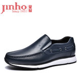 金猴 Jinho 时尚休闲男士皮鞋 轻便男士套脚皮鞋 Q20028A(蓝色 39)