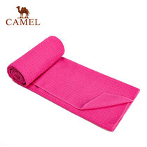 Camel/骆驼运动瑜伽垫巾 防滑硅胶加长加厚吸汗健身垫毛巾 A7S3G9104(玫红)