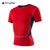 男士PRO紧身运动健身跑步 弹力排汗速干衣服短袖衫T恤tp8011(红色 L)