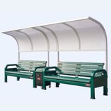 俊采云JCY0117铝合金网球场组合休闲椅篮球场休息椅运动场休息园林座椅长椅 （单位：套）(绿色 JCY0117)