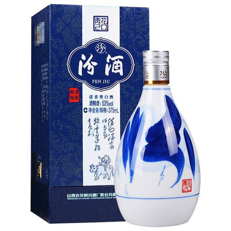 汾酒白酒53度375ml清香型高度白酒