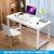 电脑台式桌家用简约现代办公桌卧室书桌学生写字台租房桌子电竞桌(白色+白架 长80*宽50*高74)