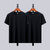 筑恒丰 男款 夏季经典纯色T恤95棉2件组合特惠装(黑黑 XXXL)