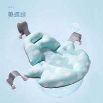 婴儿洗澡盆躺托网兜新生宝宝洗澡可坐躺浴盆海绵浴垫通用7ya(美蝶绿)