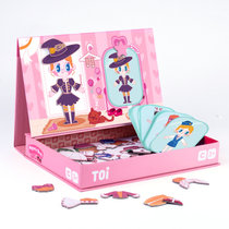 TOI磁性拼图玩具小女孩塑料TP992 儿童磁铁磁力书磁贴宝宝早教