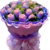 尚雅鲜花速递 爱的玫瑰只为你盛开 21枝粉玫瑰单独包装 情人节鲜花
