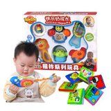 婴儿玩具0-1岁手摇铃+布书+手偶3件套智力玩具