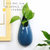 壁挂花瓶贴墙上免打孔创意悬挂式吊花盆绿萝简约客厅装饰水培器皿(YY-壁挂-大水滴（蓝） 小)