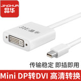 JH晶华迷你dp转DVI线 Displayport转DVI线miniDP接口 to DVI高清转接线笔记本投影仪连接线(白色 0.2米)