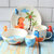 INDRA泰国进口恐龙世界卡通儿童陶瓷餐具碗盘水杯蛋杯套装礼盒釉下彩(恐龙世界盘)第2张高清大图