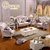 拉斐曼尼 FS001 欧式沙发 法式田园实木沙发组合 客厅奢华布艺沙发(B款 1+2+3组合)