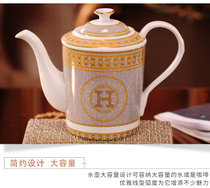 欧式陶瓷咖啡具套装骨瓷茶具茶杯套装 英式下午茶 创意结婚礼品(单壶 15件)