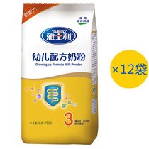 雅士利 (Yashily)新配方3段幼儿配方奶粉700g/克袋装进口奶源1-3岁(1箱12袋)