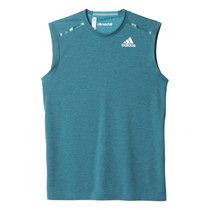 阿迪达斯男装 2016夏新款训练运动运动背心无袖T恤(绿色 XL)
