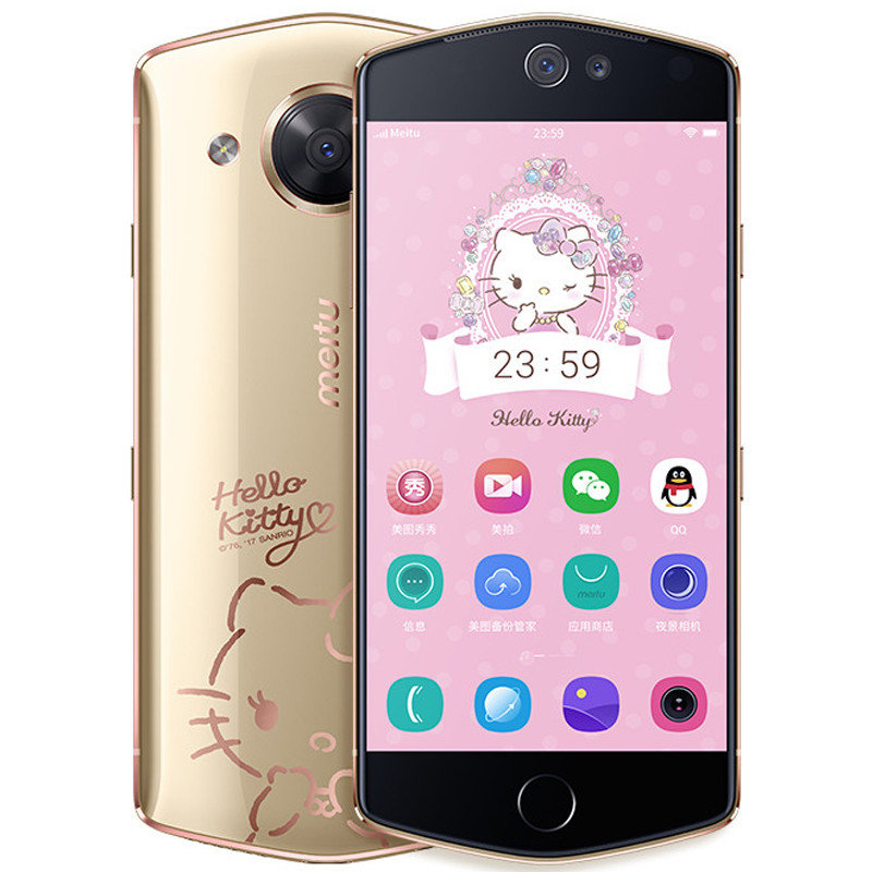 meitu/美图m8s(mp1709)自拍美颜 移动联通电信4g手机(kitty奢华金 全