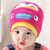 春季新款男女宝宝帽子 儿童帽子秋冬套头棉帽 韩版婴儿帽子护耳帽0-1-2岁(玫红色)