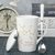 创意个性杯子陶瓷马克杯带盖勺潮流情侣喝水杯家用咖啡杯定制logo(射手座+专属勺+盖子（白）)