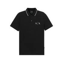 Armani Exchange阿玛尼 男士LOGO图案短袖POLO衫 6KZFGA ZJ4YZ(1200 黑色 XL)