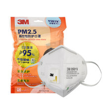 3M口罩9501C耳带式防雾霾粉尘PM2.5病菌防灰尘女士防护口罩透气(9501V 耳戴式 （1包/3个）)