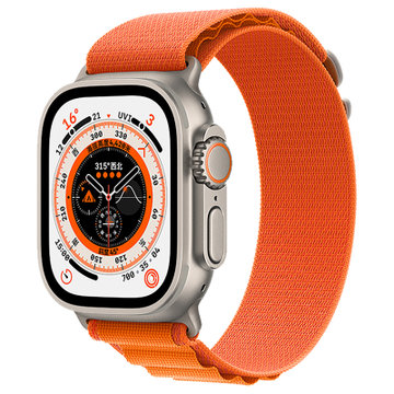 Apple Watch Ultra (GPS + 蜂窝网络) MNHP3CH/A 49毫米钛金属表壳+橙色