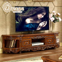 拉斐曼尼 IK004 美式电视柜 实木电视柜 电视机柜 欧式电视柜 茶几电视柜组合地柜(2米 默认)