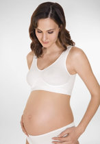 孕妇文胸背心牛奶纤维孕期内衣意大利原装进口Relaxmaternity5311(白色 M)