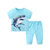 婴儿夏装分体套装夏季薄款宝宝长袖空调房衣服3-6个月新生儿睡衣(TZ604蓝色 110cm)