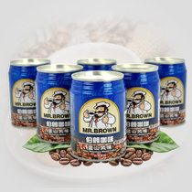 台湾伯朗咖啡 蓝山风味咖啡饮料 三合一咖啡即饮品 240ml*6罐装
