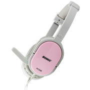 硕美科（Somic）PC539 耳机 头戴式耳机 立体声耳机 电脑耳机 随身听耳机（粉色）（隐藏式麦克风设计,不使用时可以通过折叠与机身融为一体）