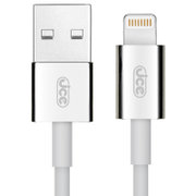 jce MFI认证 苹果数据线充电线 USB线 iPhone5/5s/6/6s ipad线 白配银1.8米长