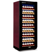 西伯仑 XL-168智能恒温红酒柜 茶叶柜 冷藏柜 冰吧展示柜 展架红木纹实木层架(红色暗拉手展架)