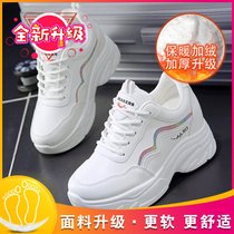 SUNTEK厚底老爹鞋女ins潮春秋2021新款百搭内增高休闲运动鞋秋冬季加绒(39 【标准码】 彩色加绒升级版)