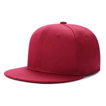 SUNTEK帽子定制刺绣logo印字订做鸭舌广告帽男女diy定做儿童团体棒球帽(均码可调节（54-60cm） 平檐酒红)